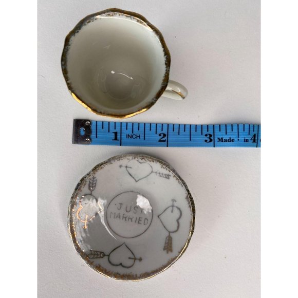 Miniature Just Married Made in Japan Cup and Sauce - Picture 5 of 16